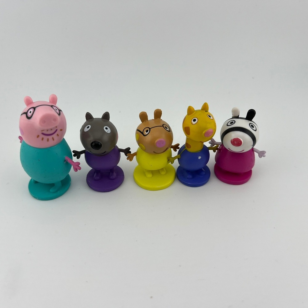 Peppa Pig Figure Lot Daddy Pig Danny Dog Pedro Pony Zoe Zebra Gerald